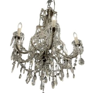 French Maison Bagues very good quality 1920-30’s Crystal drops chandelier
