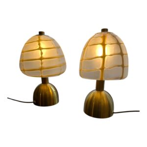 Pair of Italian Murano design 1970 table lamps by angelo Brotto for Esperia