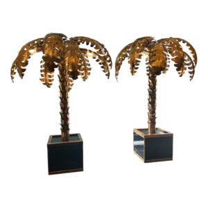 1970's French Maison Jansen pair of table lamps by Christian Techoueyres