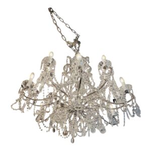 Italian 1950's Bohemian and Lead Crystal chandelier